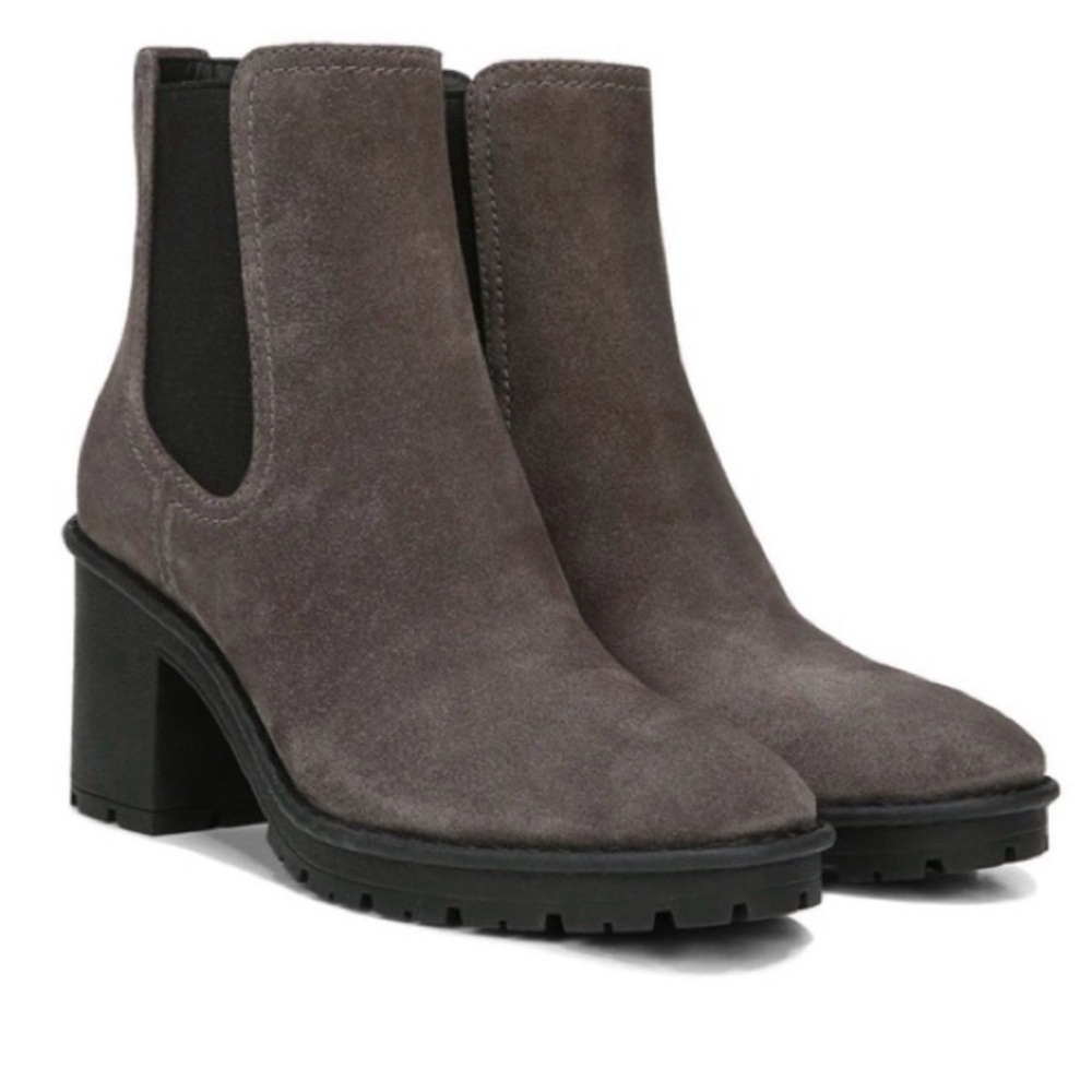 Vince Henderson Weatherproof Chelsea Dark Grey Suede Boots